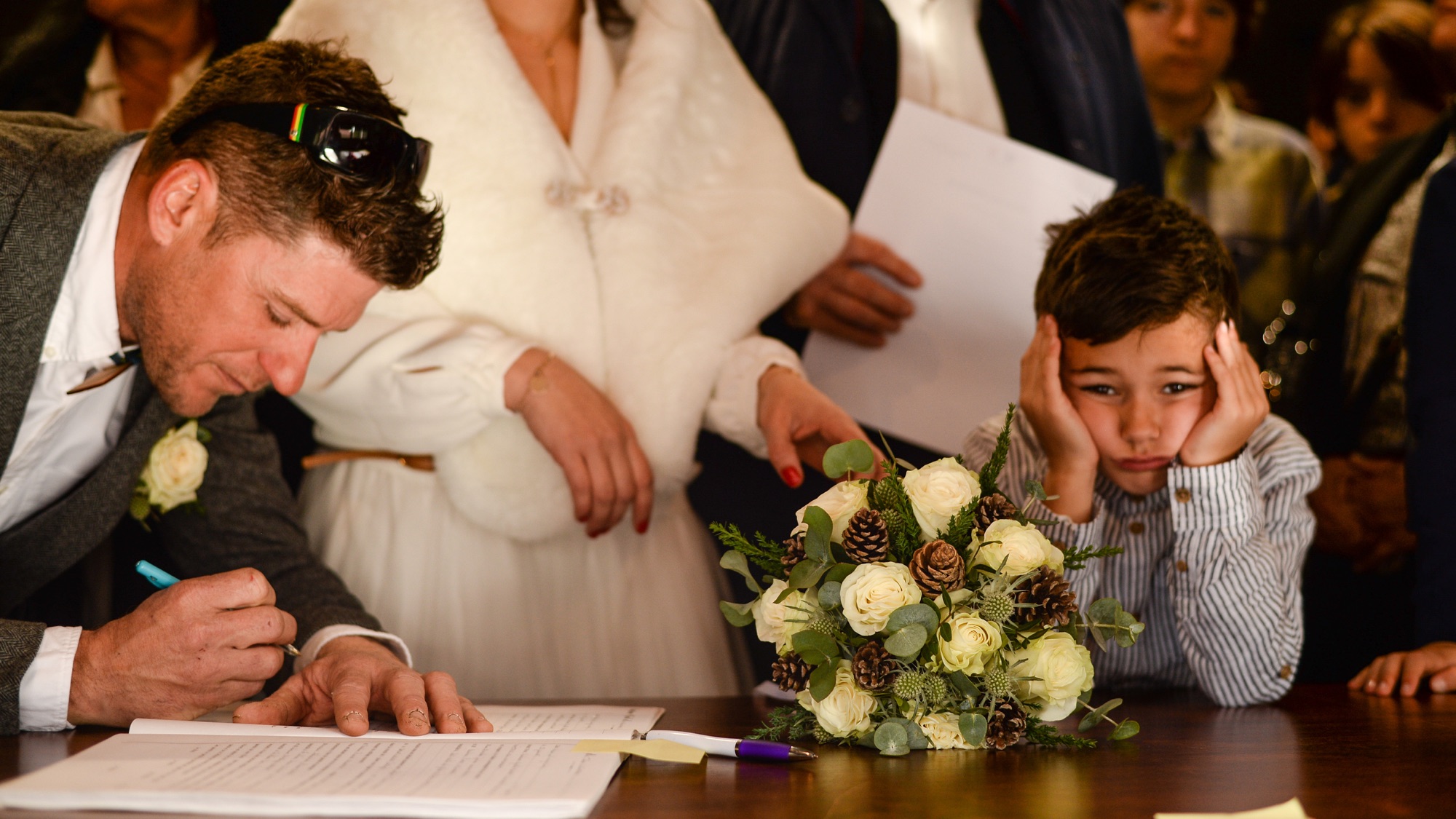 Signature du registre de mariage